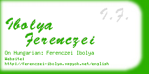 ibolya ferenczei business card